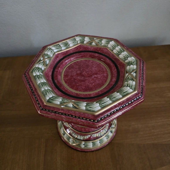 Fitz and Floyd Vintage Ceramic Candleholder – Equestrian Chestnut Fall Decor - Picture 4 of 13